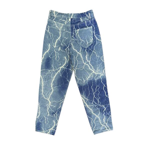 Lightning Printed Denim Jeans Size XS - Picture 3 of 4